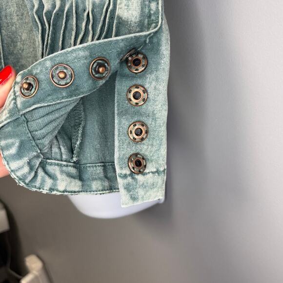 VTG DG2 Diane Gilman Western Hippie Cowgirl Embroider Denim Jacket Womens Sz XS - Picture 4 of 8